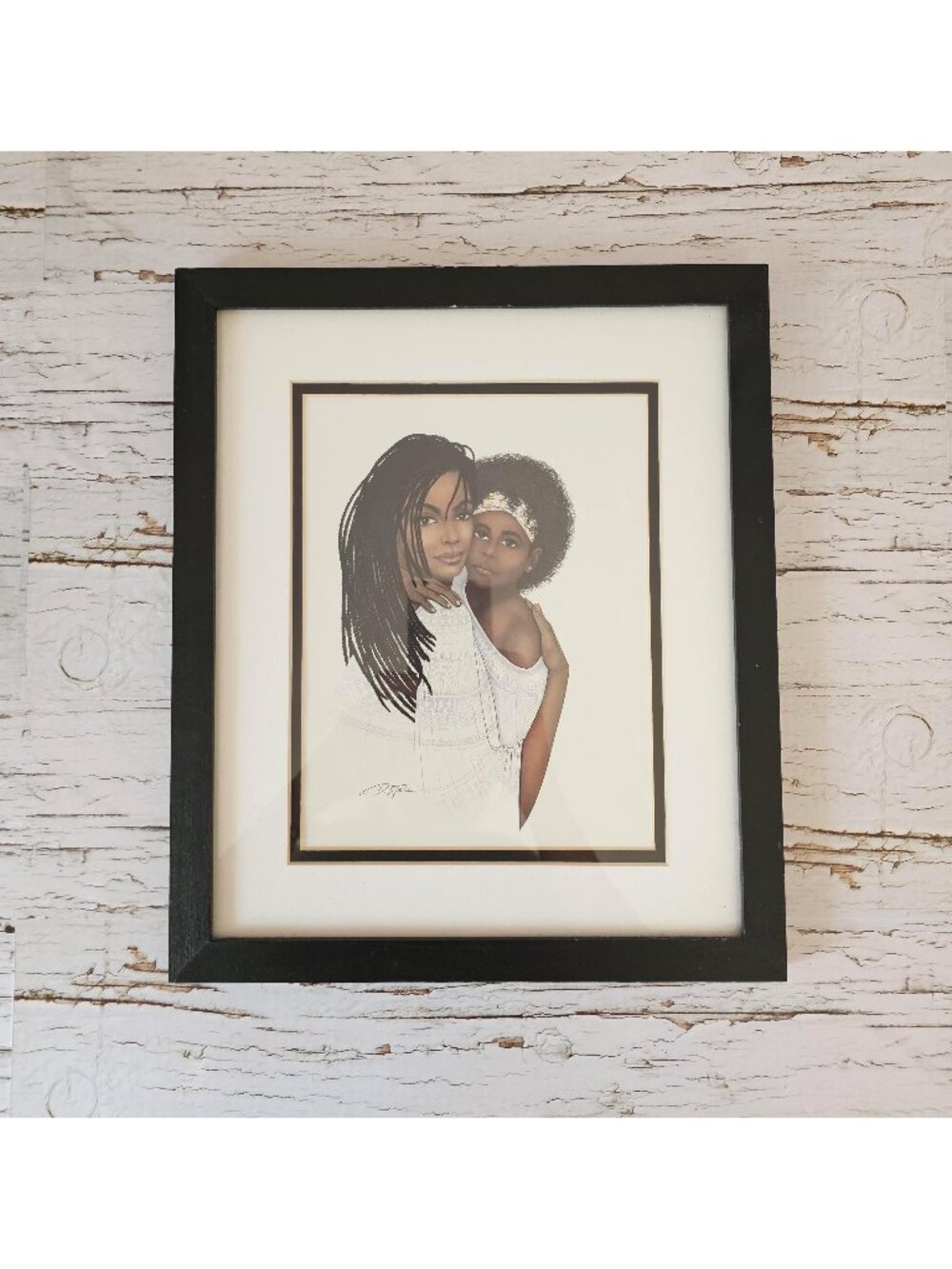 Mother's Love Lithograph By Dexter Griffin, Matted And Framed